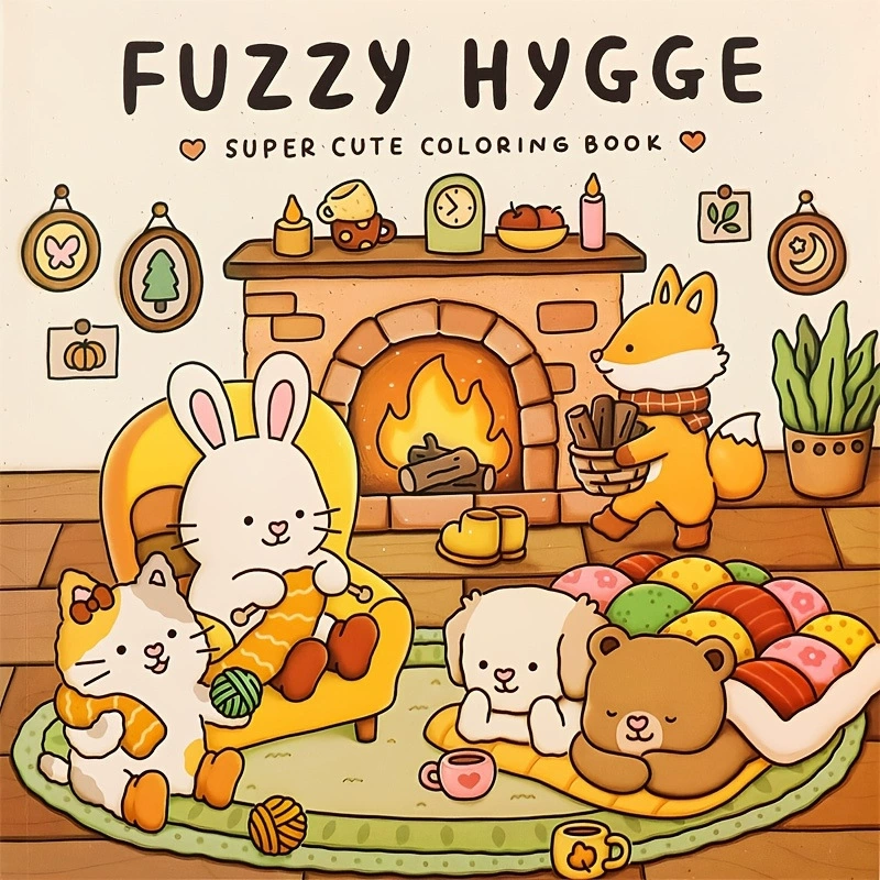 Food Y Snacks Coloring Book - FUZZY HYGGE Bold-easy Patterns Coloring Book