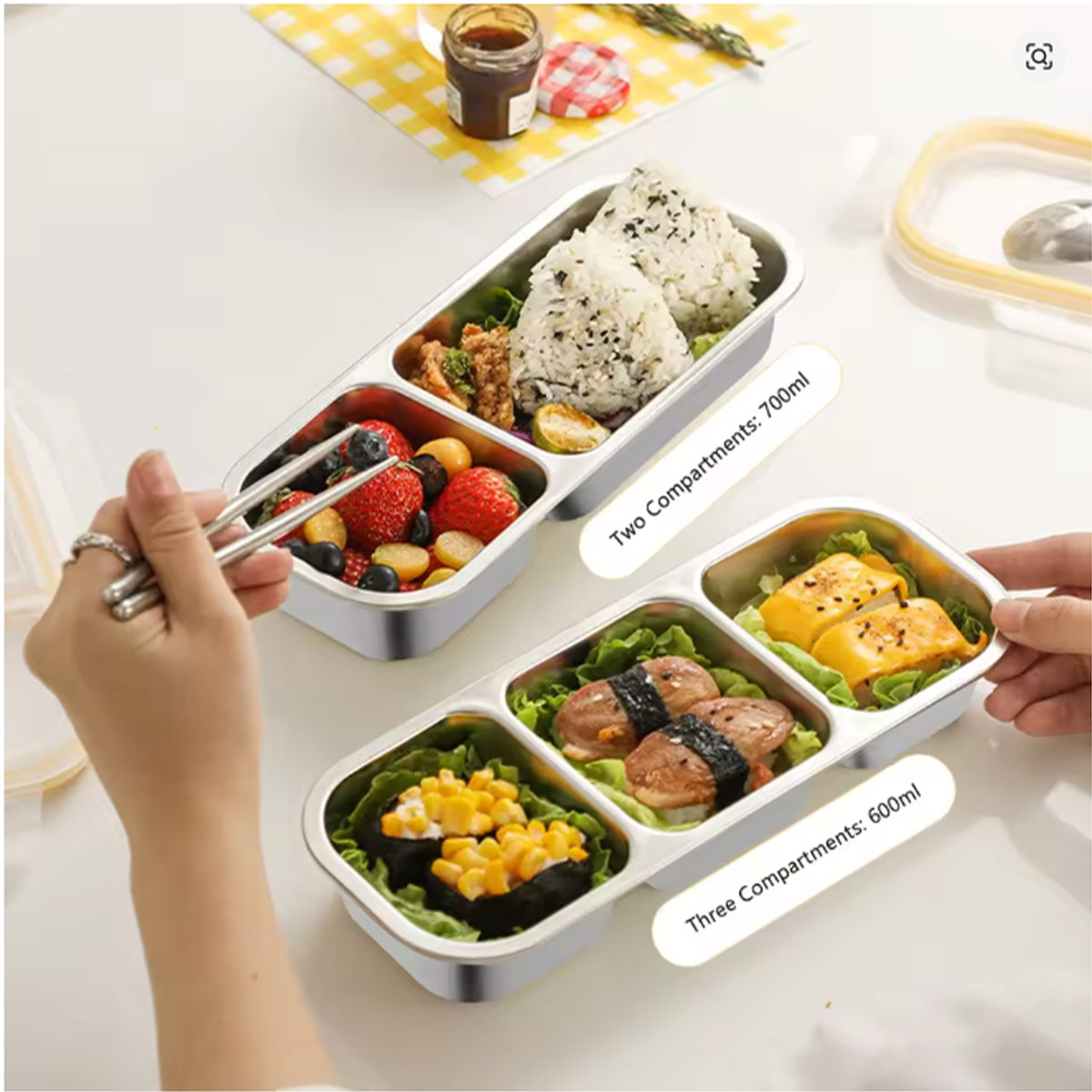 304 3-compartment stainless st - огляд і ціна Food Snacks For Weight Loss