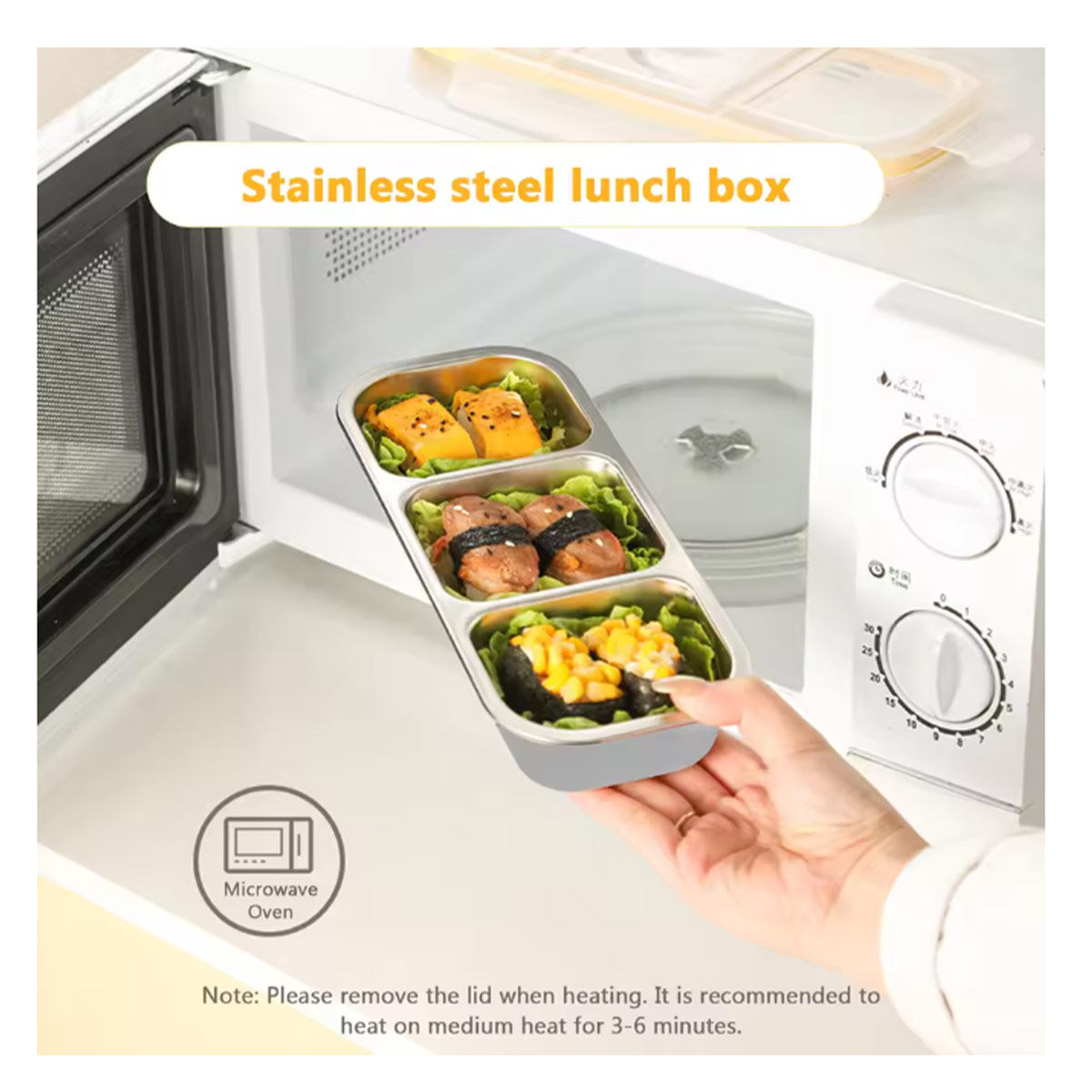 304 3-compartment stainless st - огляд і ціна Food Snacks For Weight Loss