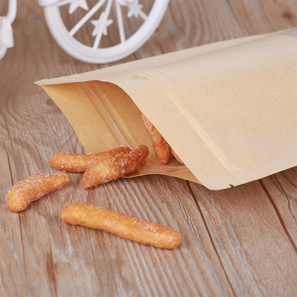 50Pcs Food Grade Kraft Stand U - огляд і ціна Food Snack