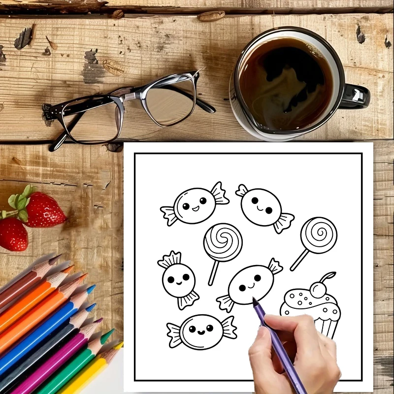 Coloring Book FOOD DRINK & SWE - огляд і ціна Food Y Snacks Coloring Book