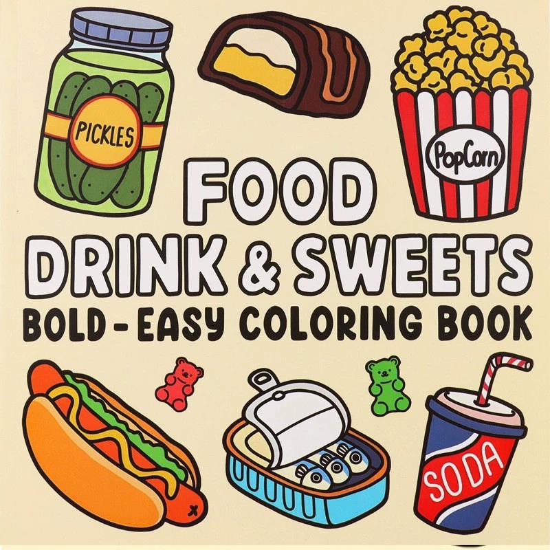 Food Drinks Desserts Coloring  - огляд і ціна Food Y Snacks Coloring Book