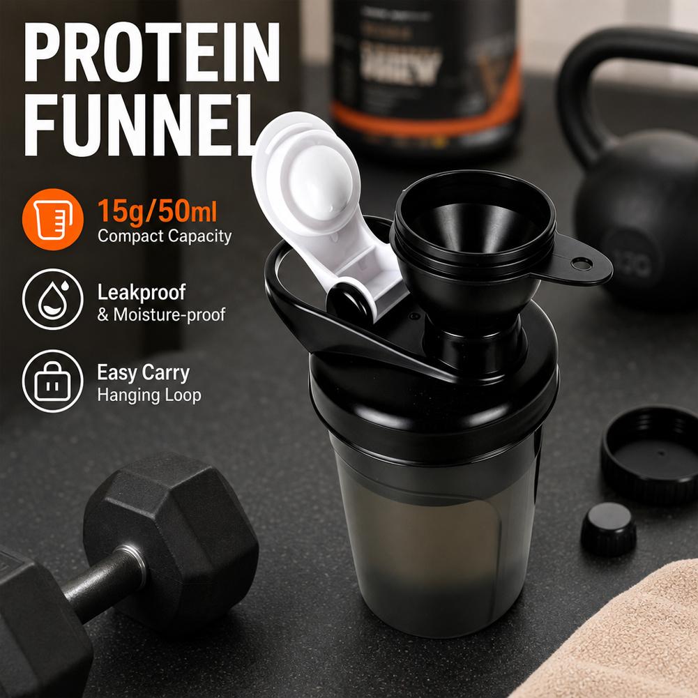 PP Plastic Protein Powder Funn - огляд і ціна Protein Bar Box