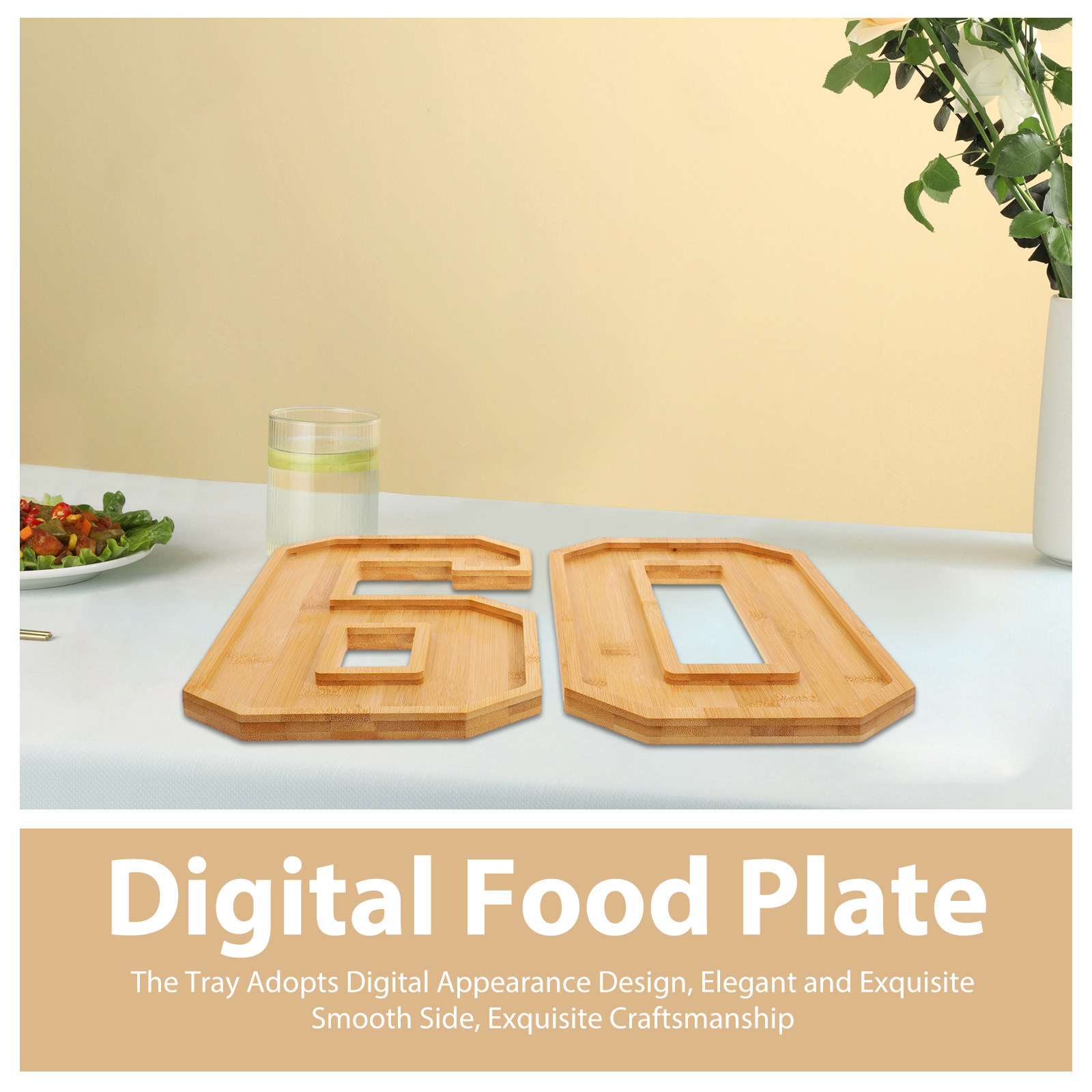 1Set Number 60 Wood Serving Tr - огляд і ціна Food Platter Snacks