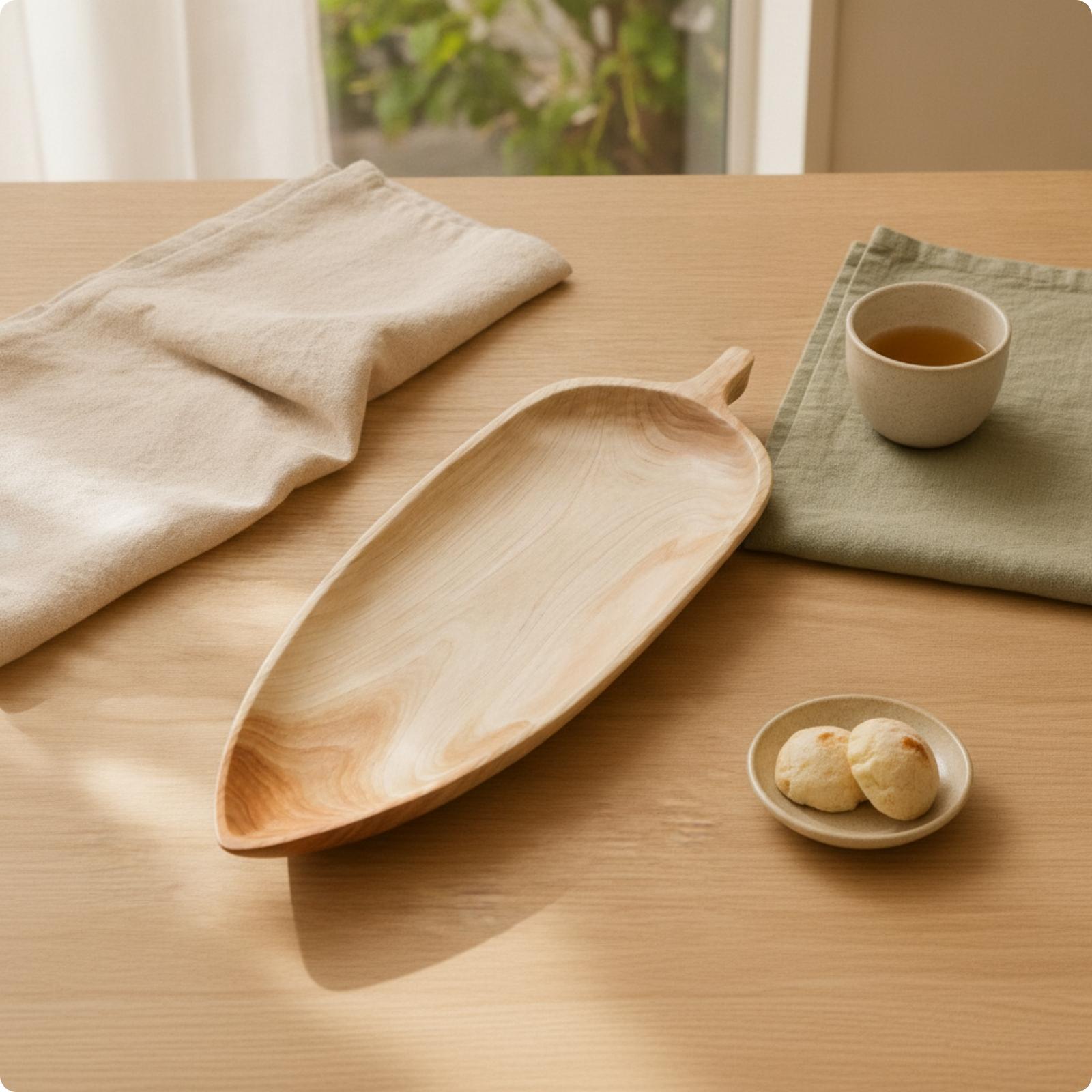 Elegant Beech Wood Serving Tra - огляд і ціна Food Platter Snacks