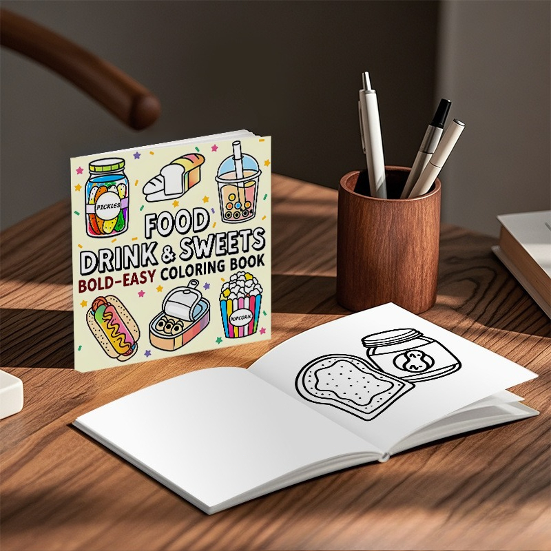 Food Drink & Sweets Bold Easy  - огляд і ціна Food And Snacks Coloring Book Bold And Easy