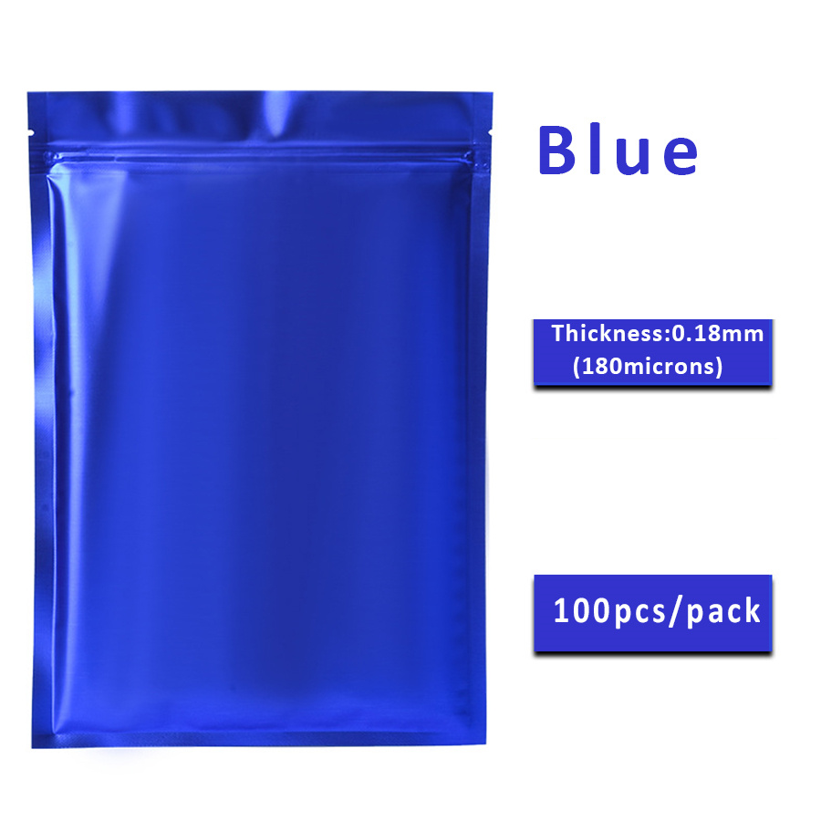 100pcs Matte Blue Foil Zipper  - огляд і ціна Food Snack