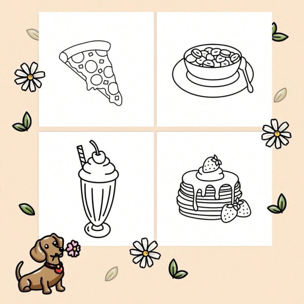 Food and Snacks Coloring Book  - огляд і ціна Food And Snacks Coloring Book Bold And Easy