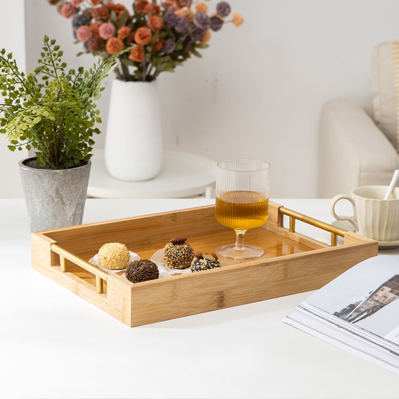 Natural Bamboo Serving Tray Se - огляд і ціна Food Platter Snacks