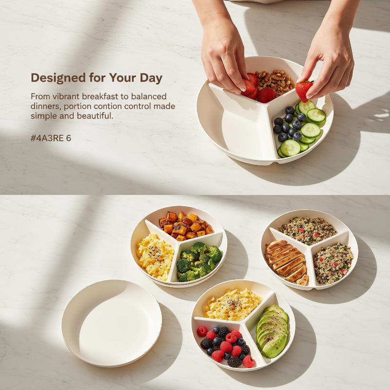 3 Compartments Grid-shaped Din - огляд і ціна Food Platter Snacks