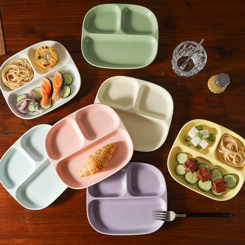 Triple Grid Ceramic Divided Pl - огляд і ціна Food Snacks For Weight Loss